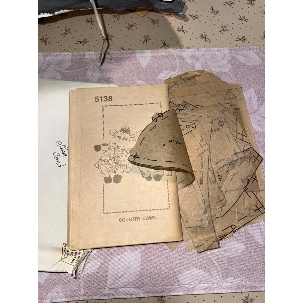 Vintage Simplicity‎ 9740 Pillow Toys Pajama Bags Animal Sewing Pattern Lot 5138